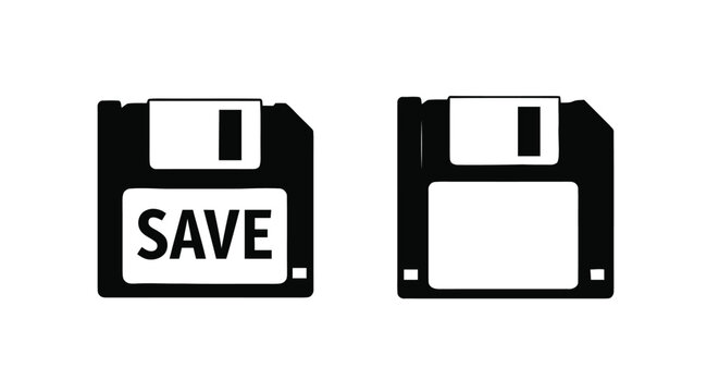 Vector illustration&nbsp;of floppy disk icon set, save symbol, vector illustration