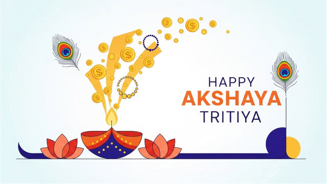 People celebrate Akshaya Tritiya with festive decorations and lotus flowers