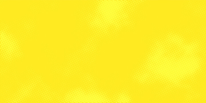 Pop art lemon yellow background with halftone patterns in comic book style, vector dynamic dotted eps10