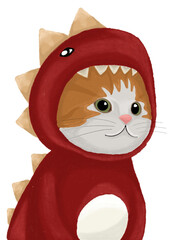 cat in a dino cap © Agnes