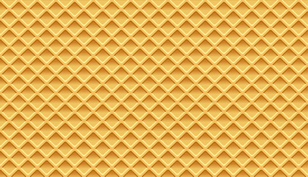 wafer waffle texture vector brown golden background flat design seamless pattern