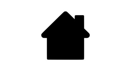 Fototapeta premium Home icon, minimal UI interface house symbol vector illustration
