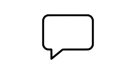 Fototapeta premium Message icon, chat bubble minimal UI interface vector illustration