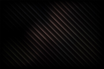 Fototapeta premium Abstract dark metallic diagonal lines texture background with subtle warm gradient glow, modern futuristic striped pattern design for technology wallpaper backdrop