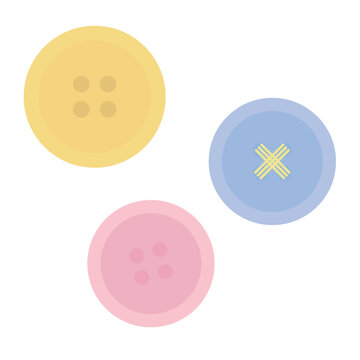 ポップでかわいい手芸ボタンのセット