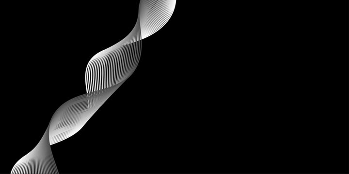 Spoon and fork on a black background with a smooth blue smoke design featuring flowing light curves and an artistic energy swirl pattern