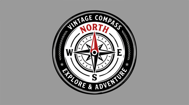 Vintage Compass Illustration for Exploration and Adventure.