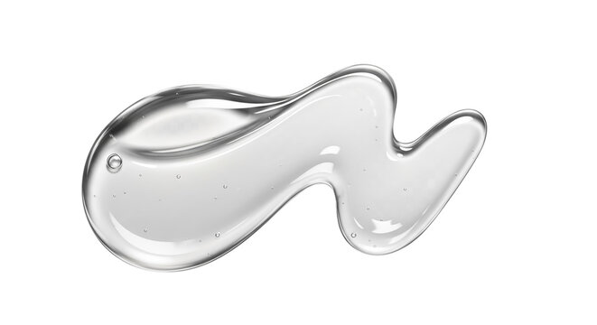 Serum gel swatch Cosmetic transparent gel serum texture isolated on a transparent background