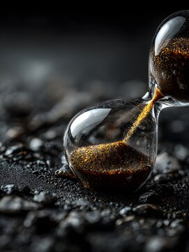 Sanduhr im Fokus &ndash; Zeit vergeht, Verg&auml;nglichkeit und Druck im Detail