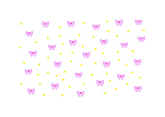 Obraz premium Seamless pattern with minimalist elegant bows and ribbon ties
