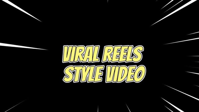 A bold yellow text describes a 'Viral Reels Style Video'.