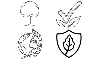 Fototapeta premium vector green earth planet. world ecology. nature global ecology vector illustration