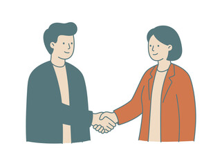 Obraz premium Professional business colleagues shaking hands, symbolizing successful partnership, agreement, and collaborative teamwork in a corporate setting