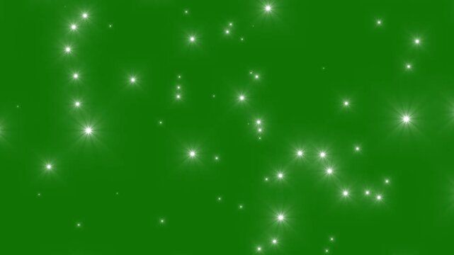 Paparazzi Camera Flashes Overlay Green screen. photography Camera flash on green background. Flashing lens flares, Random bright blinking lights. Seamless looping. shining bright and glare overlay