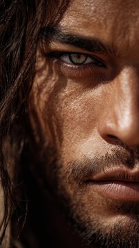 Captivating gaze of Barnabas under soft sunlight