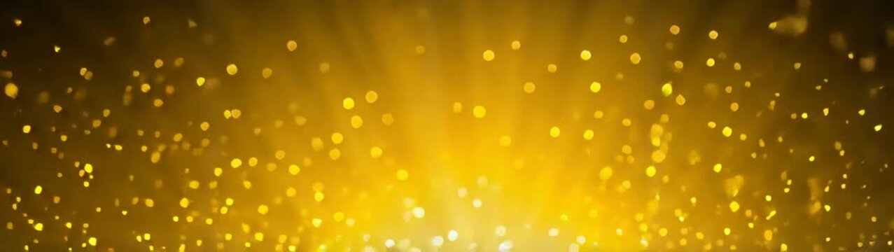 Bright yellow lights in a dark room