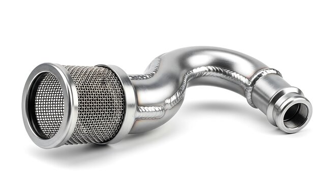 Stainless steel elbow pipe fitting with mesh strainer