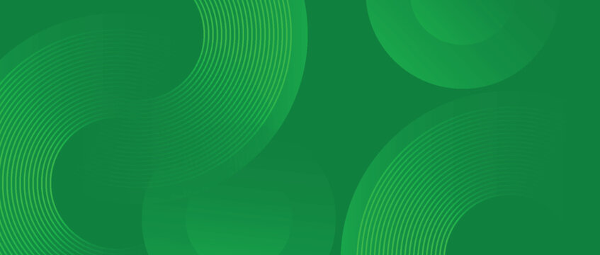 Abstract green background with vibrant and dynamic green circular wavy lines. Trendy and minimalist design for modern templates. Vectro VOL. 2