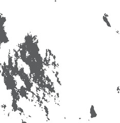 Fototapeta premium Dark grey organic ink splatter shapes on a solid white background
