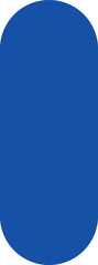 Obraz premium A sleek vertical oval shape filled with a solid blue color.