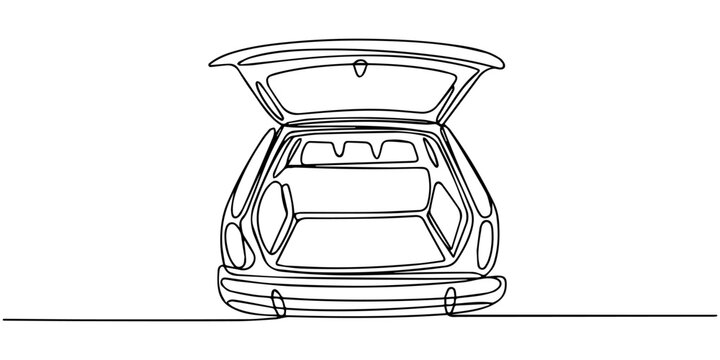 Single continuous line drawing cabriolet car. Luxury sport business comfortable cabrio automobile supercar. Classic retro motor vehicle model. Dynamic one line draw graphic design vector illustration