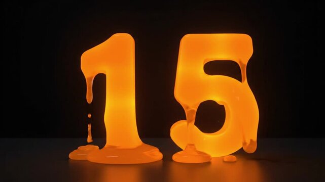 3d render of a glowing font symbol on black background