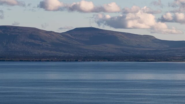 The beautiful coast of Sligo with Truskmore Mountain, Ireland