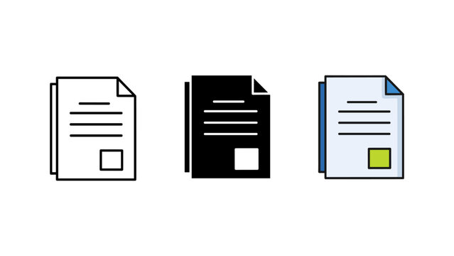set of blank document folders with tabs vector illustration