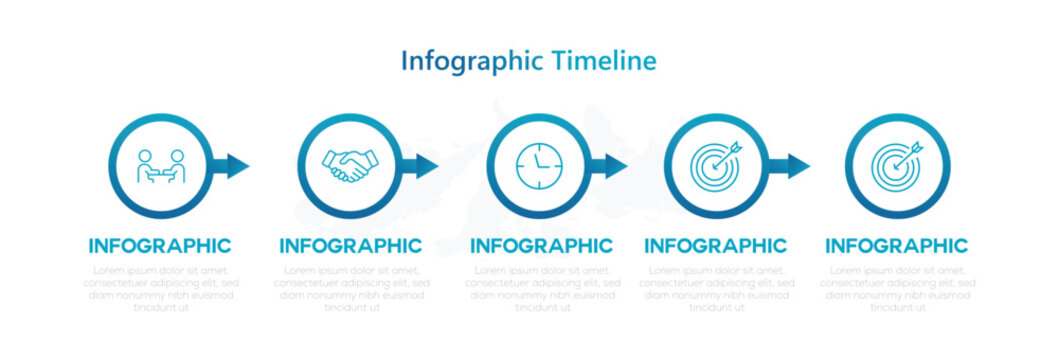 Infographic template with circles. Business concept with 6 options. business data visualization timeline process infographic design. 