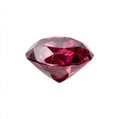 Fototapeta premium Sparkling Red Gemstone with Brilliant Cuts Capturing Light and Radiating Elegance for Jewelry or Decoration