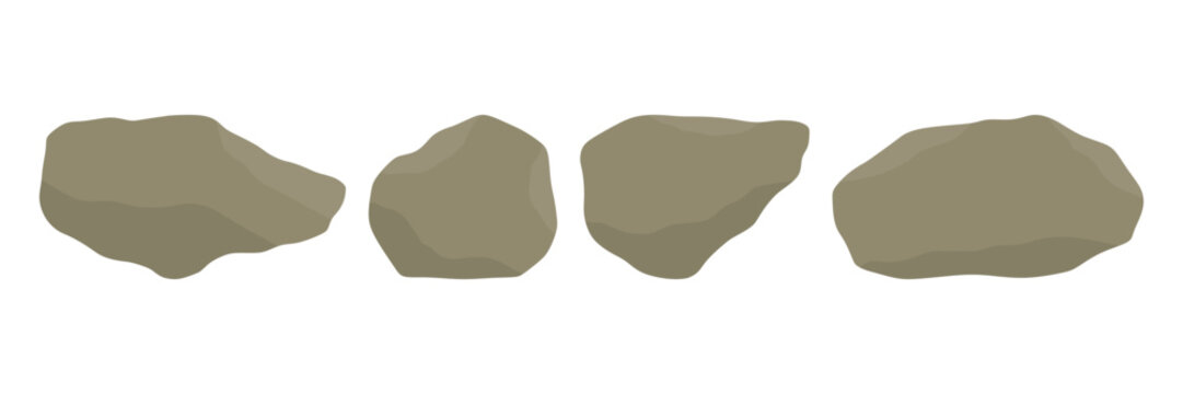 Brown rock specimen set. Stone samples