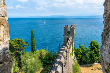 Scenic sight in Piran, beautiful coastal town on the Adriatic sea, Slovenia.