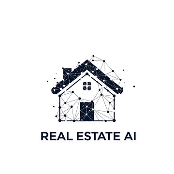 Real estate AI technology logo design.