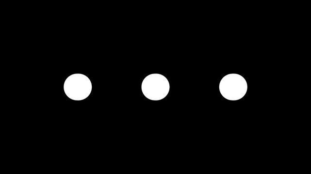 Minimalist white liquid blob animation on black background. Abstract gooey circles morphing and looping for loading screens or motion graphics.