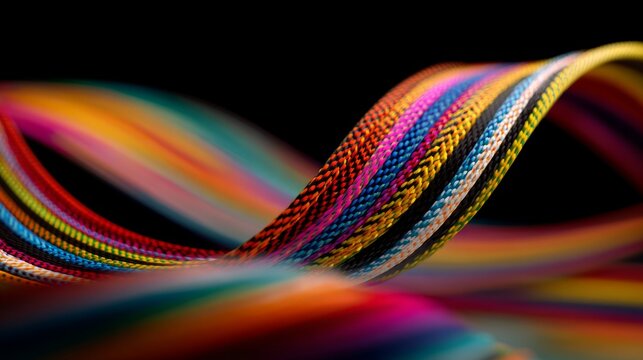 Modern data center network switch with multiple ethernet cables connected, high speed internet equipment and structured cabling system representing cloud computing, cybersecurity, and advanced digital