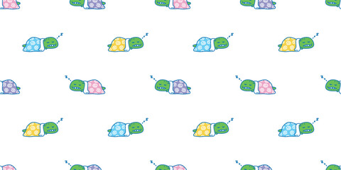 dinosaur seamless pattern t-rex Tyrannosaurus rex sleeping blanket cartoon vector character doodle illustration wrapping paper tile background repeat wallpaper scarf isolated design © CNuisin