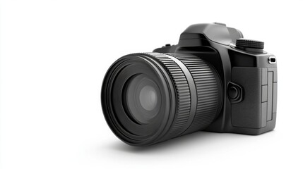 Fototapeta premium Professional Camera Lens Isolated on White Background