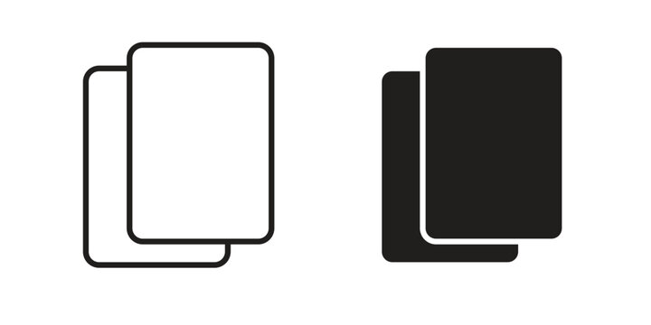Copy icon collection on white background. Vector icon art.