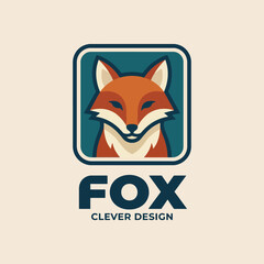 Fototapeta premium This elegant logo design features a stylized fox character, symbolizing cleverness and adaptability, ideal for brands related to creativity, design, and innovation in various industries.