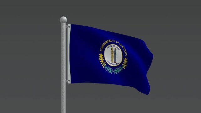 Seamless Animated Waving Flag of Kentucky 4K	

