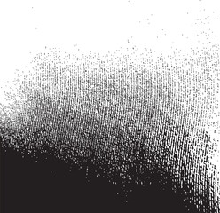 Black and white halftone distress texture with gradient grain effect
