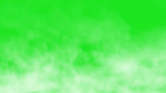 White thick smoke on green screen background. Steady vapors- Realistic industrial pollution vapor animation. Sand dust swirling smoke rolling low. Thick plumes of burning run from left to right.