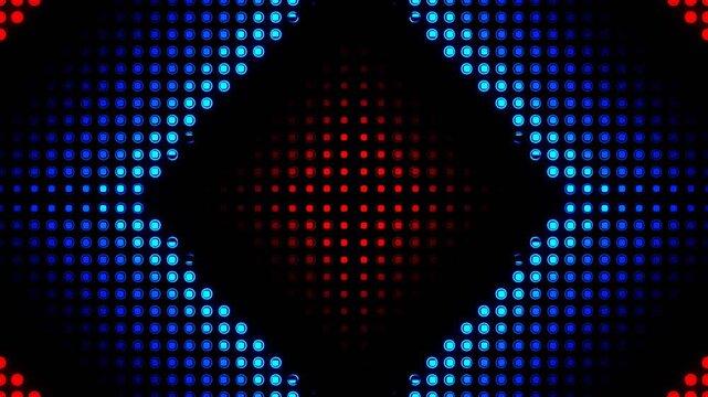 Red and Blue Circles Light Moving to Center Background VJ Loop in 4K