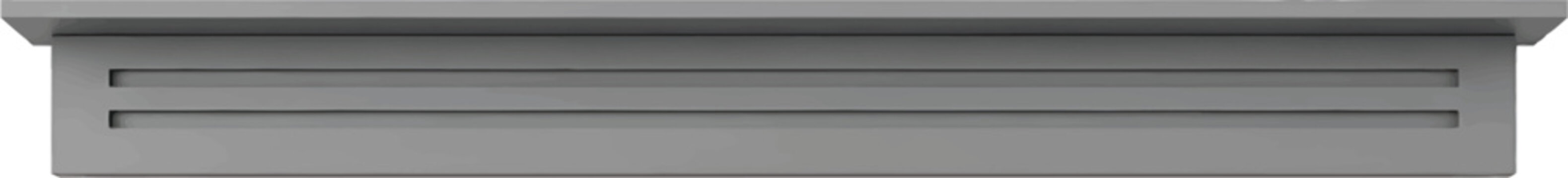 Gray Metal Baseboard on White Background