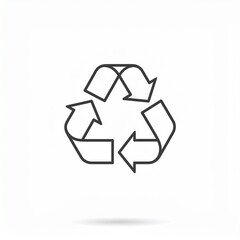 Obraz premium Minimalist recycling symbol line art for eco-friendly design and sustainability