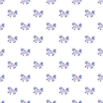 Unicorn characters creating a seamless pattern with vibrant pastel colors