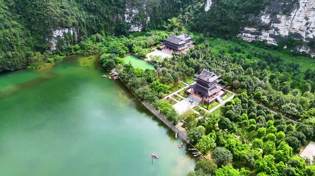 Temple of Cao Son The Great King.Trang An near Ninh Binh, Vietnam