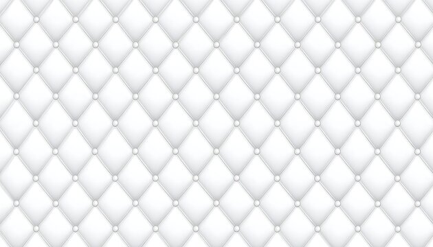 Quilted white background with diamond pattern and button details