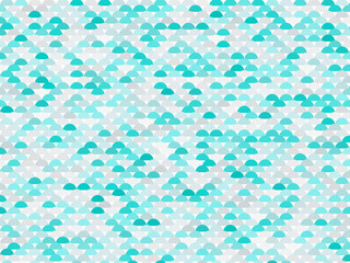 Overlapping Scale Pattern Bold Geometric Repeat Wallpaper © iushakovsky