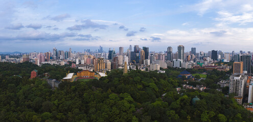 Naklejka premium Aerial view of Guangzhou China